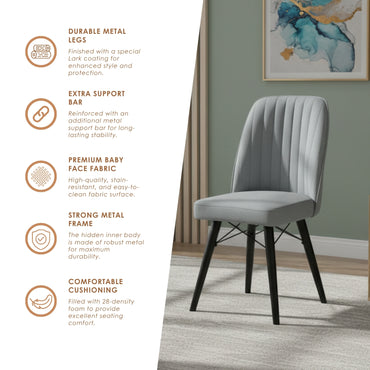 Gray Wooden Extendable Dining Table and 6 Chairs