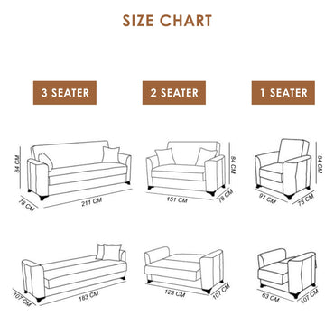 Diamond Elegant Gray Silver 3+2+1 Seater Sofa Bed
