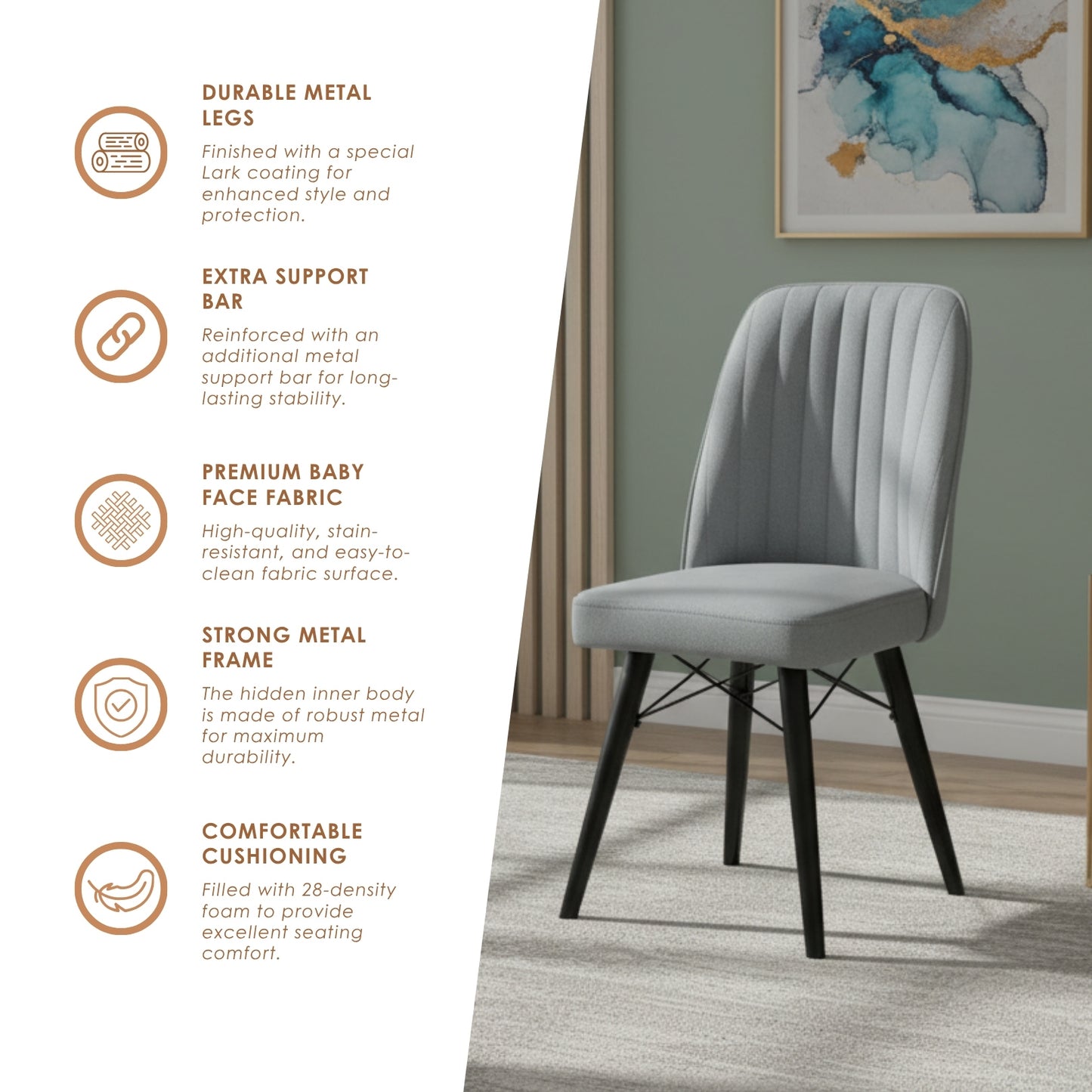 Gray Wooden Extendable Dining Table and 6 Chairs