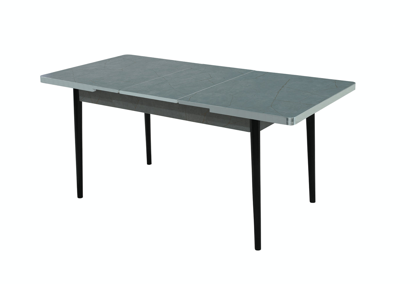 Gray Wooden Extendable Dining Table and 6 Chairs