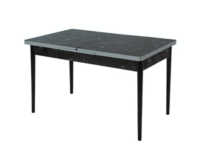 Black Wooden  Extendable Dining Table and 6 Chairs