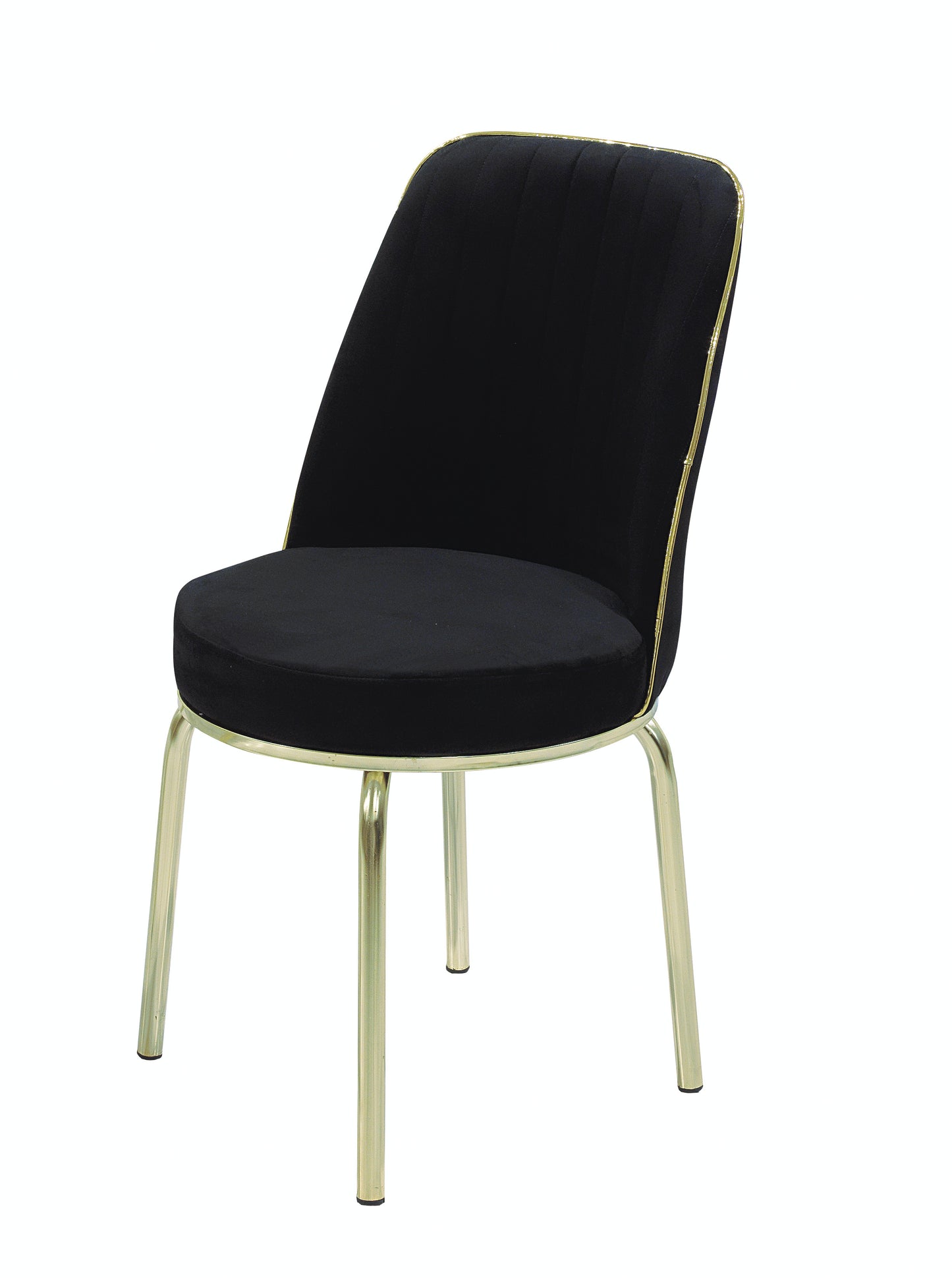 Black Extendable Dining Table with Tempered Glass Top & Metal Legs +6 Upholstered Chairs