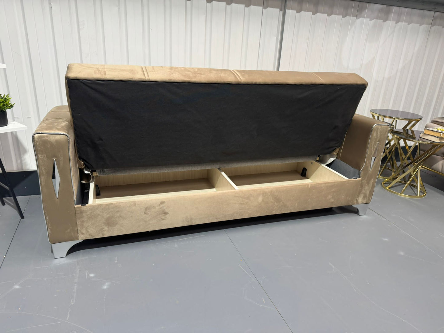 Diamond Elegant Cream Beige 3+2+1 Seater Sofa Bed