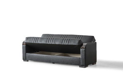 Leather Seater Sofa - Black