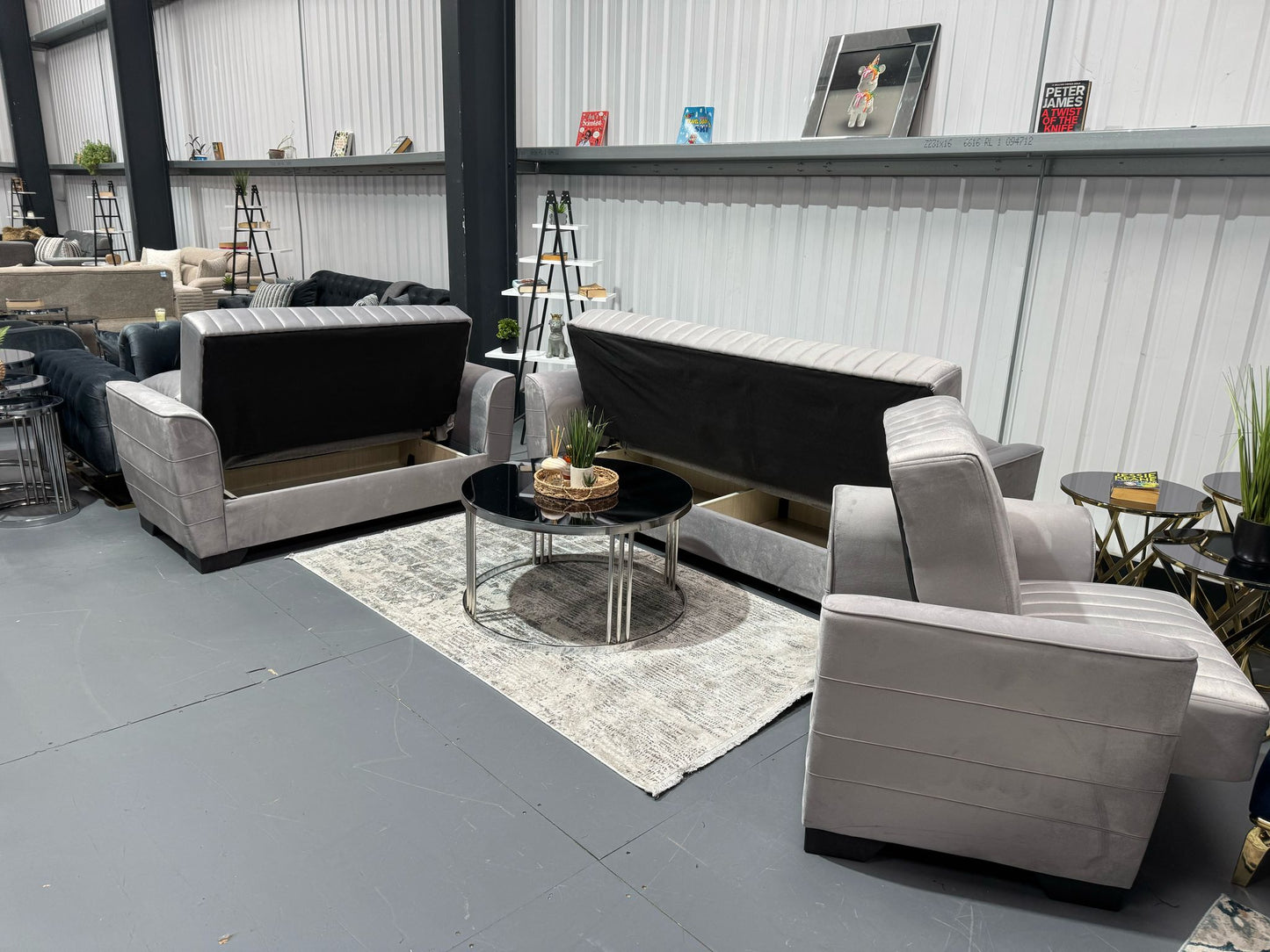 Tual 3+2+1 Seater Sofa Bed - Gray