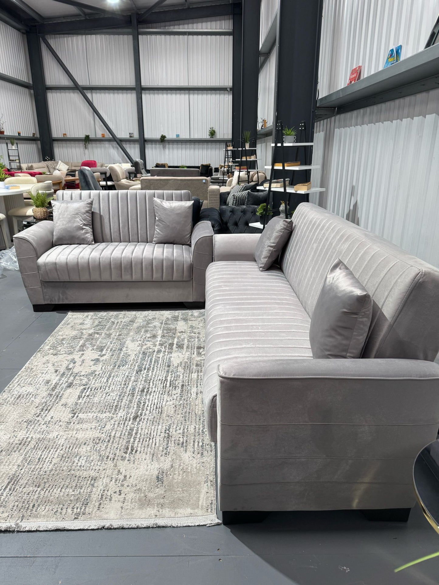 Tual 3+2+1 Seater Sofa Bed - Gray