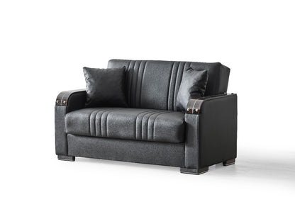 Leather Seater Sofa - Black