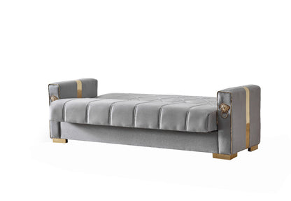 Lion Modern Gray Gold  3+2+1  Seater Sofa Bed