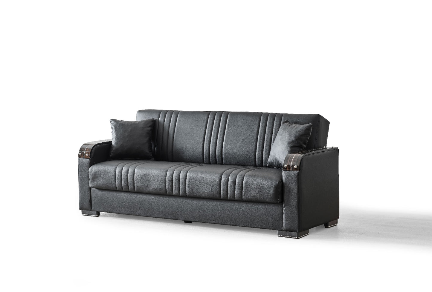 Leather Seater Sofa - Black
