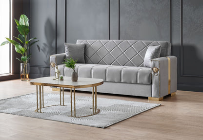 Lion Modern Gray Gold  3+2+1  Seater Sofa Bed