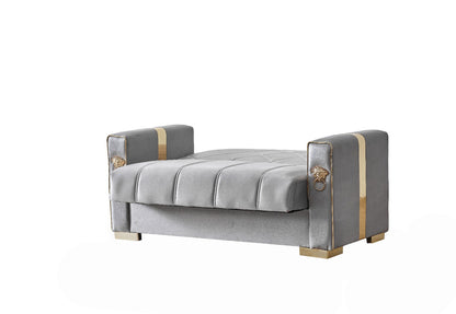 Lion Modern Gray Gold  3+2+1  Seater Sofa Bed