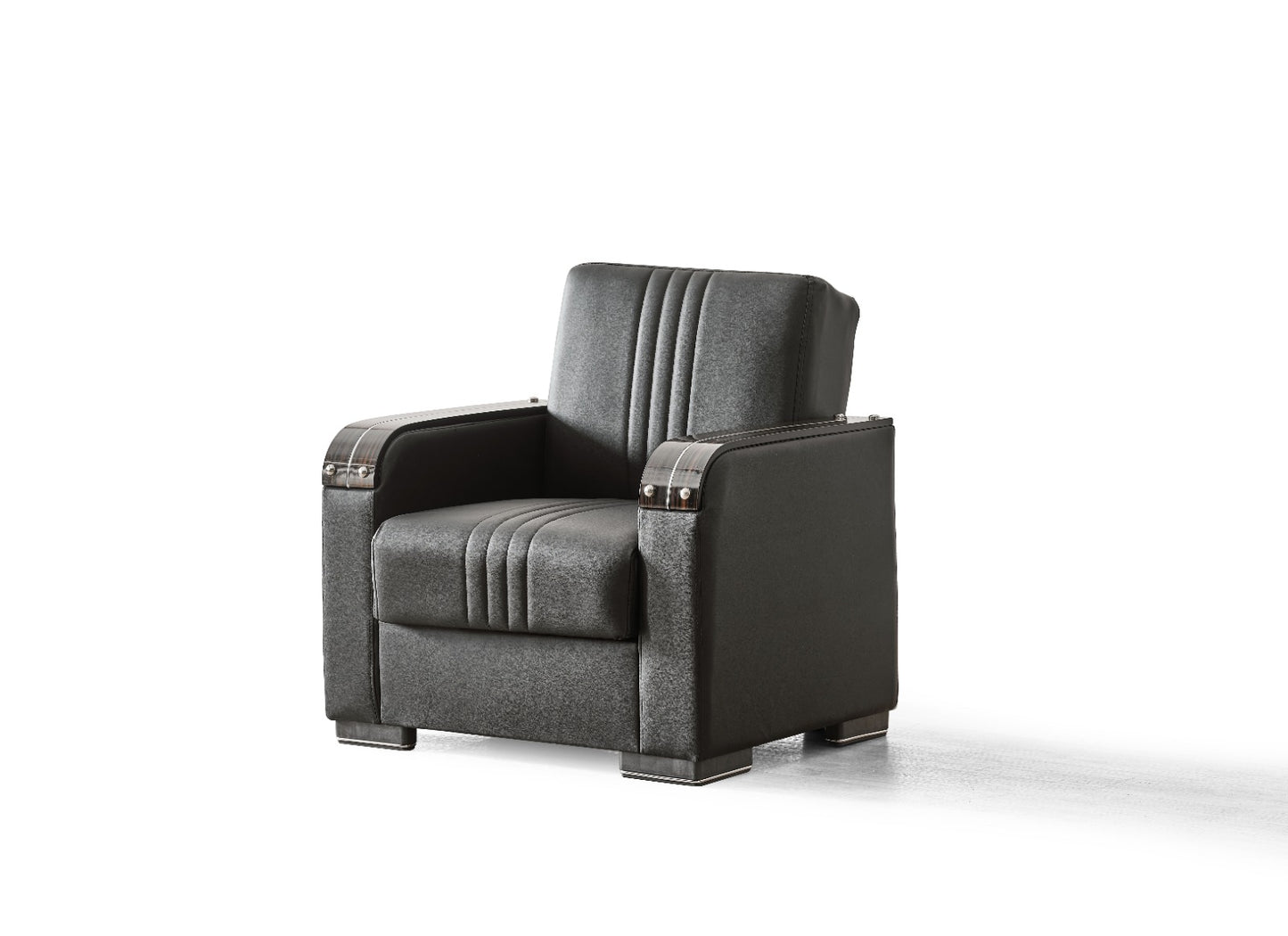 Leather Seater Sofa - Black