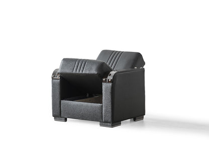 Leather Seater Sofa - Black