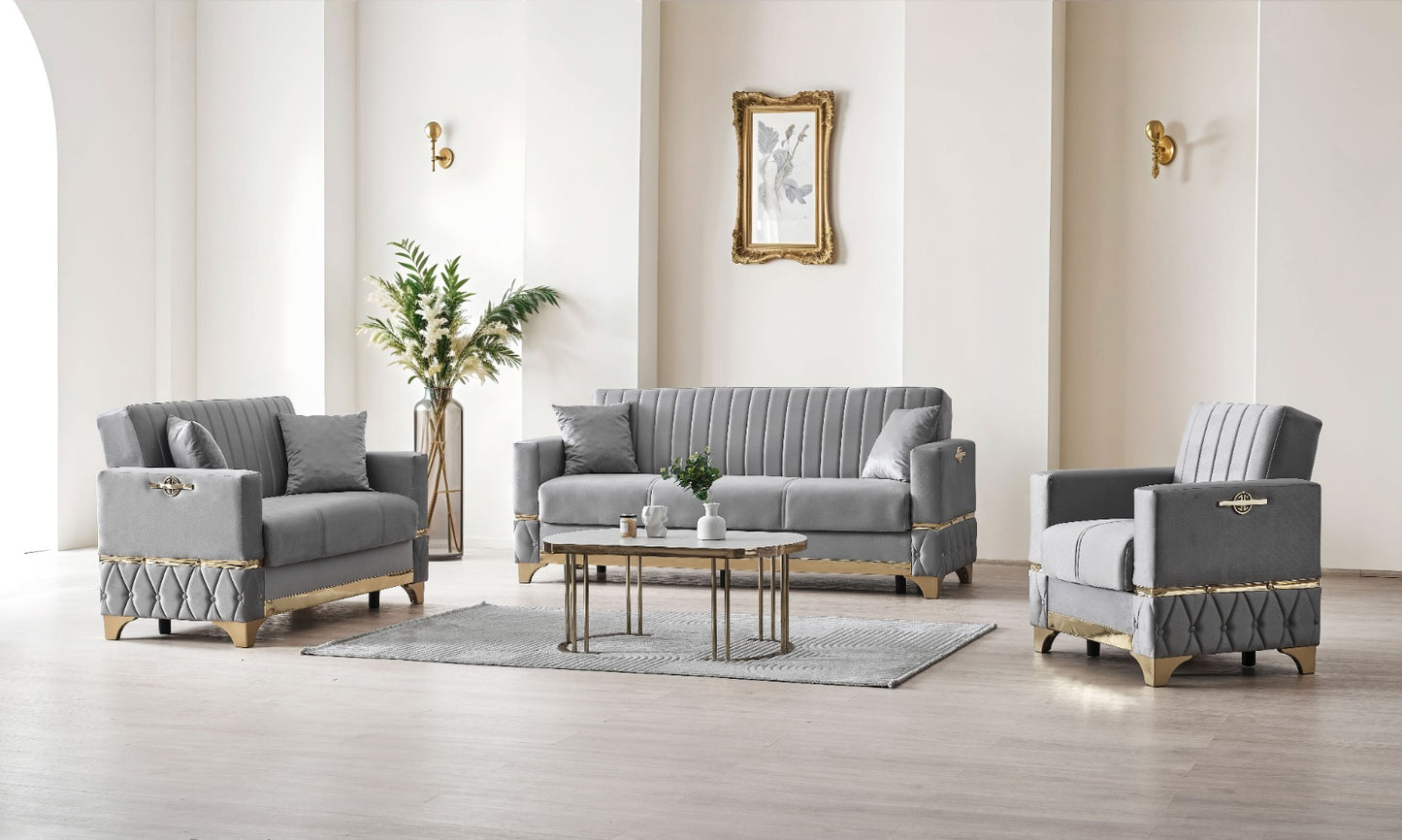Istanbul Modern Gray 3+2+1 Seater Sofa Bed