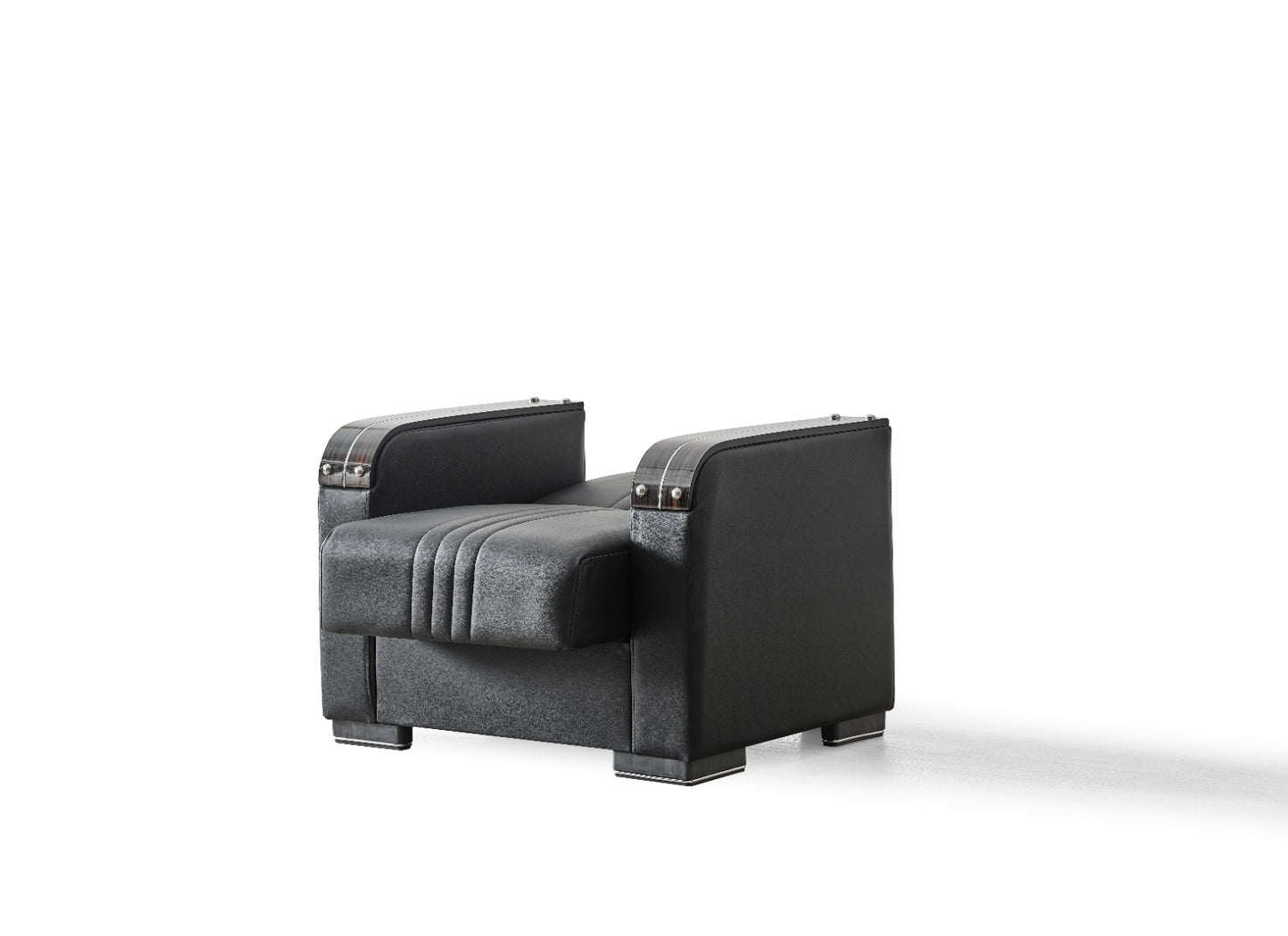 Leather Seater Sofa - Black