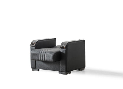 Leather Seater Sofa - Black