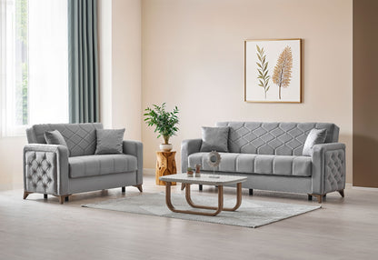 Chester 3+2+1 Seater Sofa Bed -  Gray