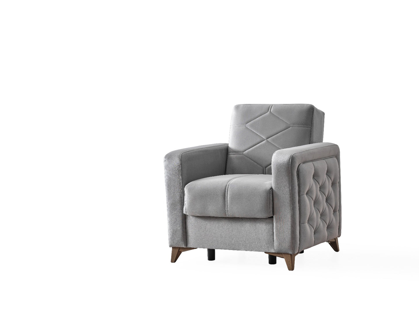 Chester 3+2+1 Seater Sofa Bed -  Gray