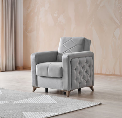 Chester 3+2+1 Seater Sofa Bed -  Gray