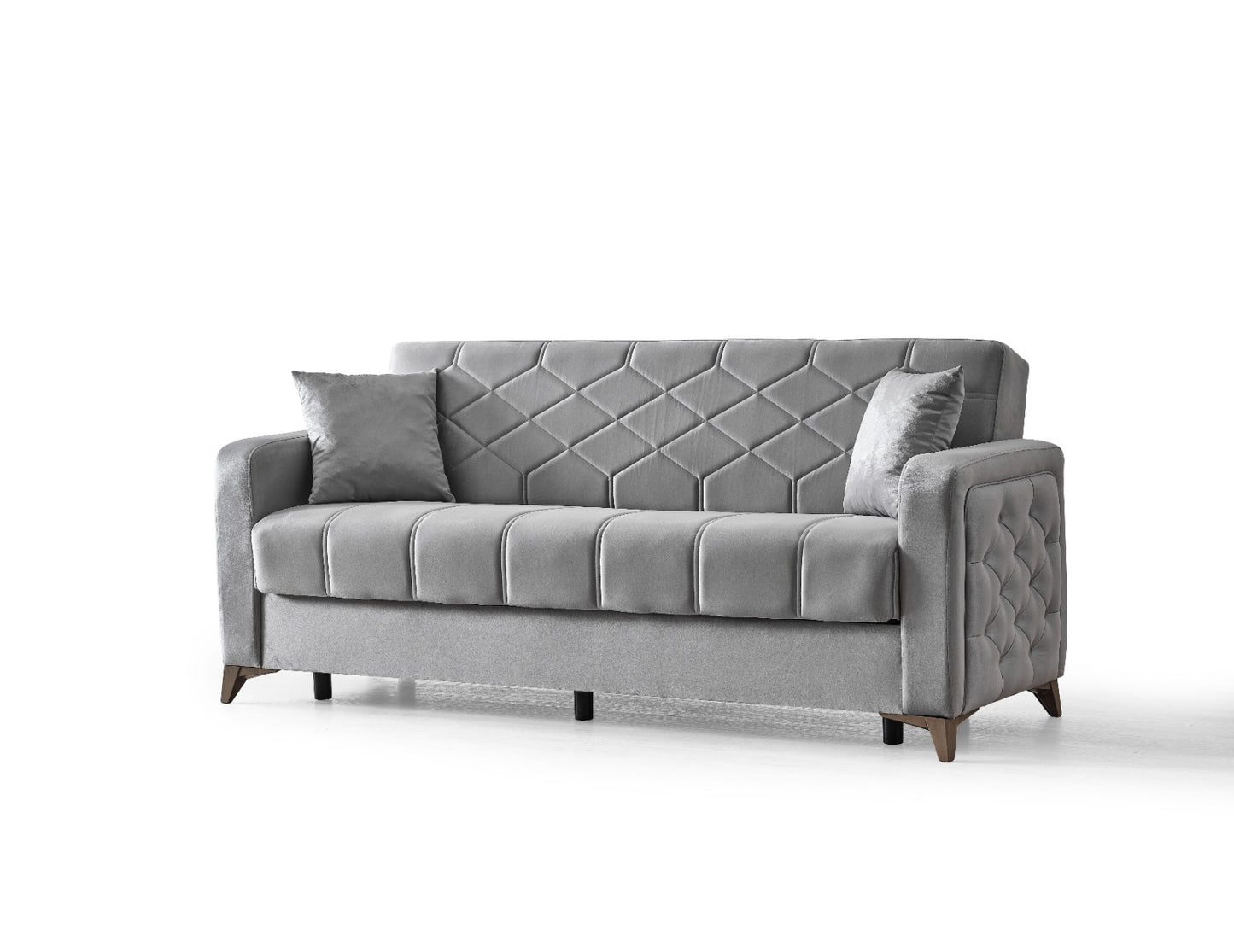 Chester 3+2+1 Seater Sofa Bed -  Gray