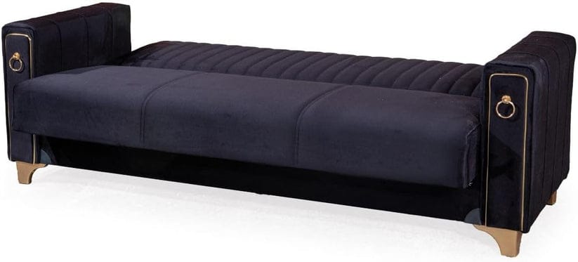 Violet 3+2+1 Seater Sofa Bed - Black