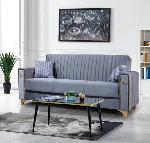 Violet 3+2+1 Seater Sofa Bed - Gray