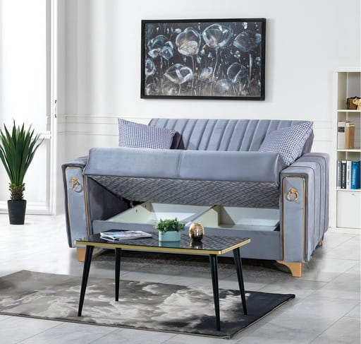 Violet 3+2+1 Seater Sofa Bed - Gray