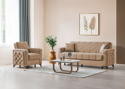 Chester 3+2+1 Seater Sofa Bed - Beige