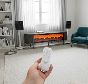 Full Screen Remote Controlled TV Unit- Gray/Silver