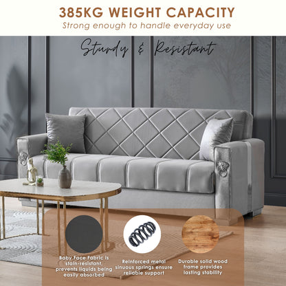 Lion Modern Gray Silver 3+2+1 Seater Bed