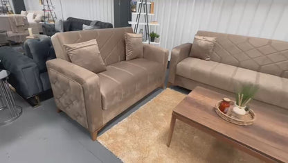 Chester 3+2+1 Seater Sofa Bed - Beige