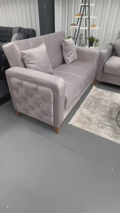 Chester 3+2+1 Seater Sofa Bed -  Gray